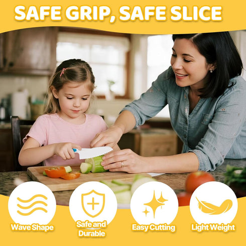 VONTIQUE 32 Setsfor 3+ pcs Kids Cooking&Kids Baking Real Cooking BakingMontessori Kitchen Tools for Toddlerswith Chef's