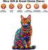 Wooden Puzzle for Adults, Cat Wooden Jigsaw Puzzles, Unique Animal Shape Wood Cut Puzzles for Family