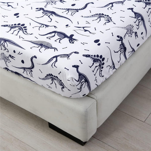 4-Piece Set Set URBONUR Toddler Bedding - Ultra Soft Cartoon Jurassic Dinosaur Print Boys Toddler Comforter - Include