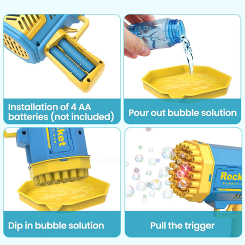 Toys for 3-8 Year Old Boys Girls, 2 Pack Bubble Machine for Kids with Bubble Solution, Birthday Toy