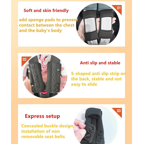 Set-Black) Universal Child Car Seat Chest Harness Clip Universal Safer Belt Clip Buckle Lock Stroller Chest Clip