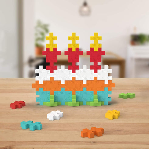 PLUS PLUS - Open Play Tube - 240 Piece Celebration Mix - Construction Building Stem/Steam Toy, Mini Puzzle Blocks for Kids