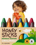 Honeysticks 100% Pure Beeswax Crayons (12 Pack) - Non Toxic Crayons for