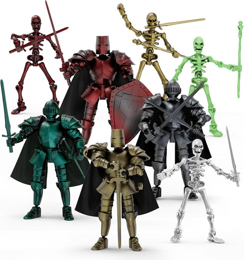 BOZOBO 8pcs 13 Action Figures Assembly RequiredDIY Multi-Colored Titan 13 Action Figure Set