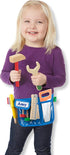 Melissa & Doug Deluxe Tool Belt Set - 5 Wooden Tools, 8 Building Pieces, Adjustable Belt