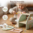 Set, 3+, Giant bean Wooden Ice Cream Play with Drop-Down Dispenser, Play Kitchen Accessories with Cones, Popsicles