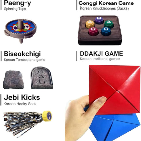 Set (1 Set) ReeRaa Gonggi Korean Game, Tossing (Korean Traditional Play Game) Jebi chagi Stone catching Biseokchigi