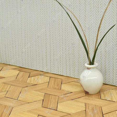 1:12 96pcs) iLAND Varnished Dollhouse Flooring on Scale, Dollhouse Floor Boards of Bamboo(Parallelogram