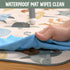 S&T INC. Baby Splat Mat for Under High Chair, Waterproof Highchair Mat with Anti-Skid Backing, Machine Washable, 42"x51"