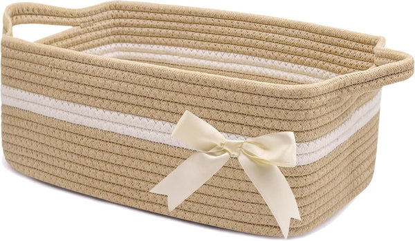 BYLSSNUK Gift Baskets Empty for Kids, Storage Basket for Gifting Small Woven Rope
