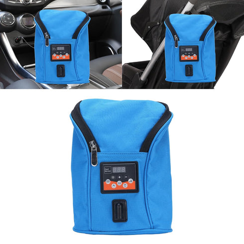 DC12V 3.8L Portable Car Baby Bottle Warmer with Adjustable Temperature Control, Rapid Heating, Bottle Storage Bag
