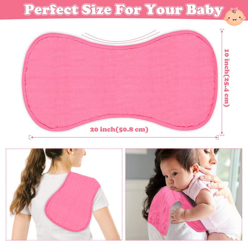 Sublaga 10Pcs Sets 20X10 Inches Muslin Baby Burp Cloths for Unisex, Burp Rags Cotton Burping Clothes for Newborn, Baby