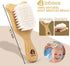 Set Baby Hair Brush and Comb for Newborns & Toddlers - Wooden Handle and Natural Soft Goat Bristles,Gentle Cradle Cap