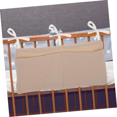 Hanging Pocket Organizer for Stroller: Cotton Fabric Storage Bag