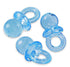 Super Z Outlet Mini Acrylic Baby Pacifiers for Baby Shower Decorations, 144 Pieces (Blue)