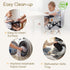 6-36 Toddler Booster Seat for Kitchen Chair & Travel - Portable Foldable with Removable Tray, Baby Camping Chair Months