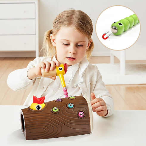 TOP BRIGHT Montessori Toys for 2 Year Olds, Magnetic Bird Feeding Game for Fine Motor Skills Development