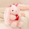 PEACH CAT Love Bunny Stuffed Animals Holds Red Heart 8" Cute Rabbit