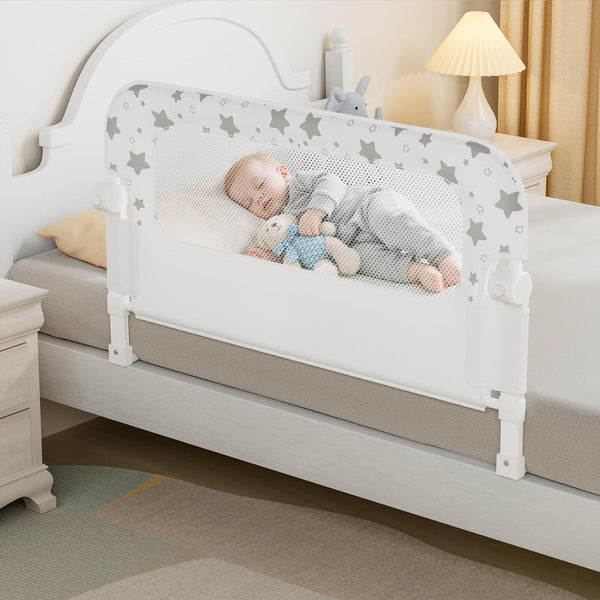 NUTIKAS Baby Bed Rail Guard for Crib - 35.7" Toddler Bed Rails