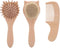 KITCHENKARATLY 3pcs Newborn Bathing Brush and Comb Set: Infant Hair Tools with Cat