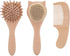 KITCHENKARATLY 3pcs Newborn Bathing Brush and Comb Set: Infant Hair Tools with Cat