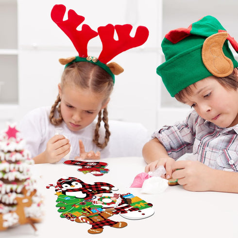24 3-12 Funrous Pcs Christmas Crafts Kits for Kids Xmas DIY Hanging Ornaments for Christmas Trees Make Your Own Crafts