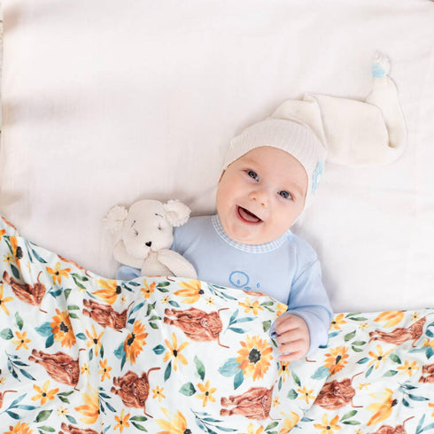 30 40 Inch Nialnant Highland Cow Blanket for Unisex Boys Girls, Baby Blankets Neutral, Super Soft Plush Personalized