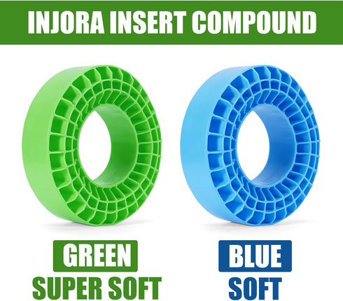 INJORA Silicone Rubber Inserts Foam for 106-108mm 1.9" Tires, Small Green