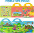 Reusable Sticker Books for Kids, Travel Dinosaur Sticker Books for 3-5 Year Olds, Educational Gifts for Boys & Girls