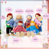 Sumind 30 Pcs Wooden Dollhouse Furniture Family Set - 8 Mini People Figures Dollhouse Accessories for Imaginative Play