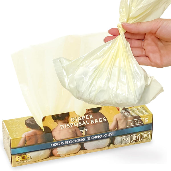 BOS Odor-Sealing Dirty Diaper Disposable Trash Bags - Scent & Smell Free