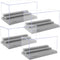 Minifigure Display Case for Action Figures, Dustproof Acrylic Storage Box with 3 Movable Steps for Models