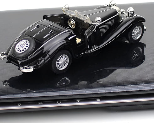 1:28 Scale Pullback Diecast Metal Antique Classic Model Cars - Collectible Toy Gifts (Black, Length 6.5in)
