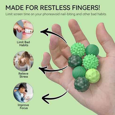 AotBlcer 8pcs Magnetic Balls Fidget Toys Adults, Stress Relief Magnet Sensory Ball with Silicone Shell for to Hands
