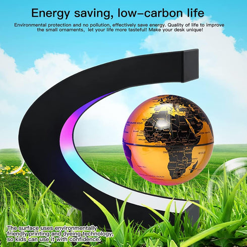 Floating Globe with LED Light, Magnetic Levitation Desk Decor for Men, Women, Kids, Xmas Gifts, Office Decor
