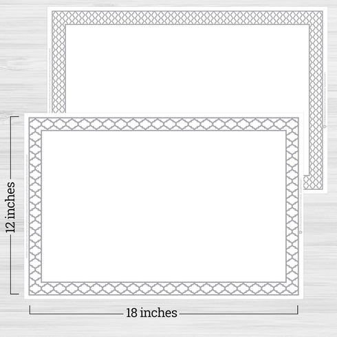 White Disposable Placemats, 40 Pack for Baby, Kids, Adults - Sticky Plastic Table Topper for Restaurants and Crafts