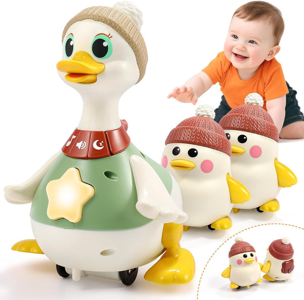 LUDILO Infant Baby Toys 6-12 Months: Musical Crawling Duck Toy Must Have 6