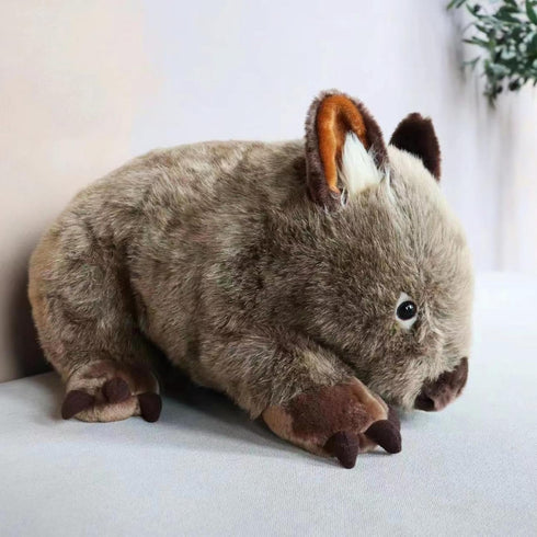 Lifelike Wombat Stuffed Animal - 15.75" Realistic Plush Wombat, Soft Simulation Toy for Kids, Baby Gift