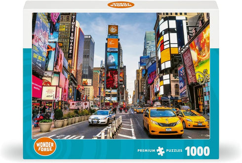 1000 Wonder Forge Times Square New York Piece Jigsaw Puzzle for Adults | Unique, Perfectly-Fitting Pieces | Fun