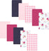 Luvable Friends Hudson Baby Flannel Burp Cloths 10pk, Pink Butterfly Meadow