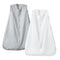 PHF 100% Muslin Cotton Baby Sleep Sacks, 0-6 Months with 2-Way Zipper, 2 Pack Cooling Unisex 0.5 TOG, White & Grey