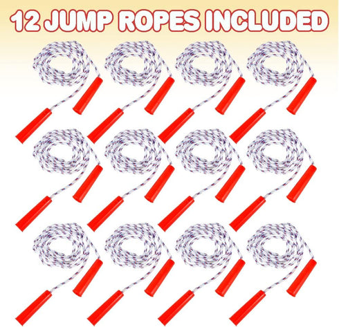 ArtCreativity 84 Inch Nylon Ropes for Kids, Pack of 12 Durable Jump Ropes for Indoor and Outdoor Activity