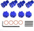 RC Wheel Hex Hubs Adapter 14mm to 17mm Widen 10mm Extended Wheel Hub Drive with Anti-dust Cap Nuts Compatible for Arrma 1/10 3S Granite Mega Senton Big Rock New BIGROCK Typhon Upgrade Parts
