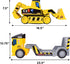2-N-1 Sunny Days Entertainment Maxx Action Mega Mover Construction Truck and Trailer with Lights, Sounds and Motorized