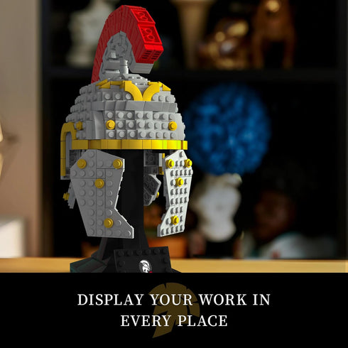 Set, (596PCS) Givenni Roman Centurion Helmet Building Build and Display, Collectible Roma Home Dcor, Gift Idea