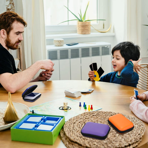 8 Jexine Pieces Card Case Compatible with Travel Games Cards Games Playing Case Deck Game Playing Storage Box Carrying