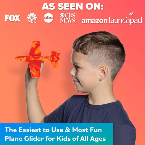 Airplane Toy Foam Glider Plane for Kids: Best Outdoor Beach Toys for Boys & Girls, Fun Flying Gliders Easy Throwing