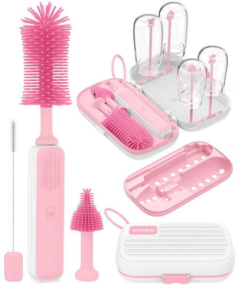 Electric Baby Bottle Brush Cleaner, Baby Travel Bottle Cleaner Kit- 2000mAh Rechargeable