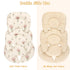 2 Infant Car Seat Insert with Strap Pads, Super Soft Carseat Head and Body Support for Baby Boys and Girls, Reversible