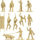 BMC Plastic Army Women - 36pc Tan Female Soldier Figures Made in USA